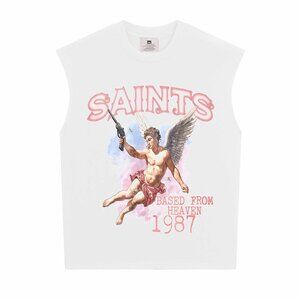 Saint Michael Loose And Cool Printed Sleeveless Short Sleeves